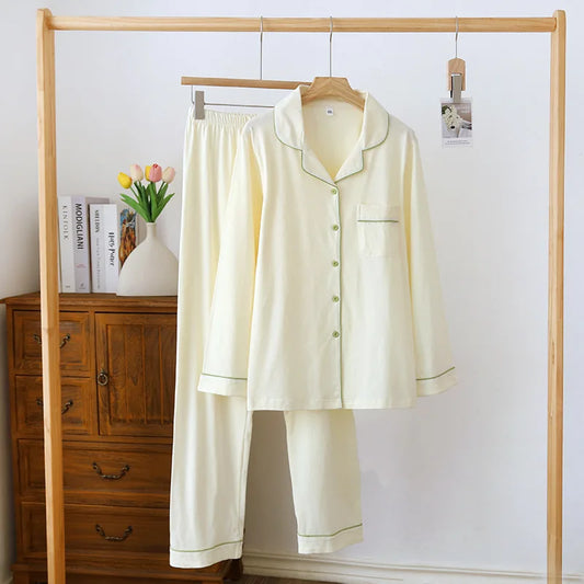 Fresh cotton long-sleeve pyjamas