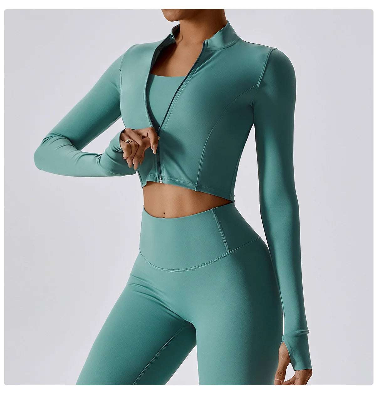 Zipper Long Sleeve Quick Drying Yoga Jacket