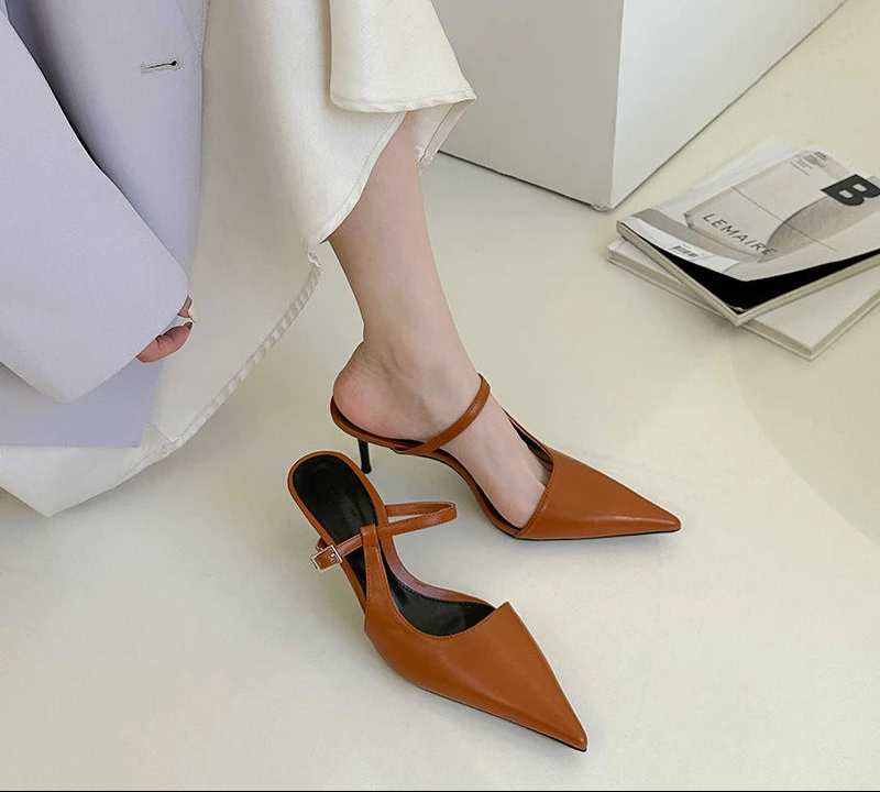 Pointed Toe Mule Slip On Shoes