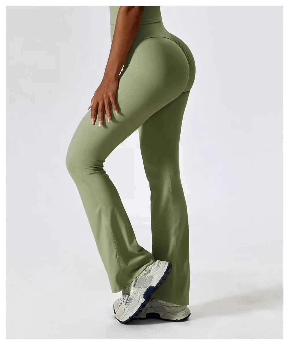Wide-leg High Waist Flared Workout Bell-bottoms Yoga leggings