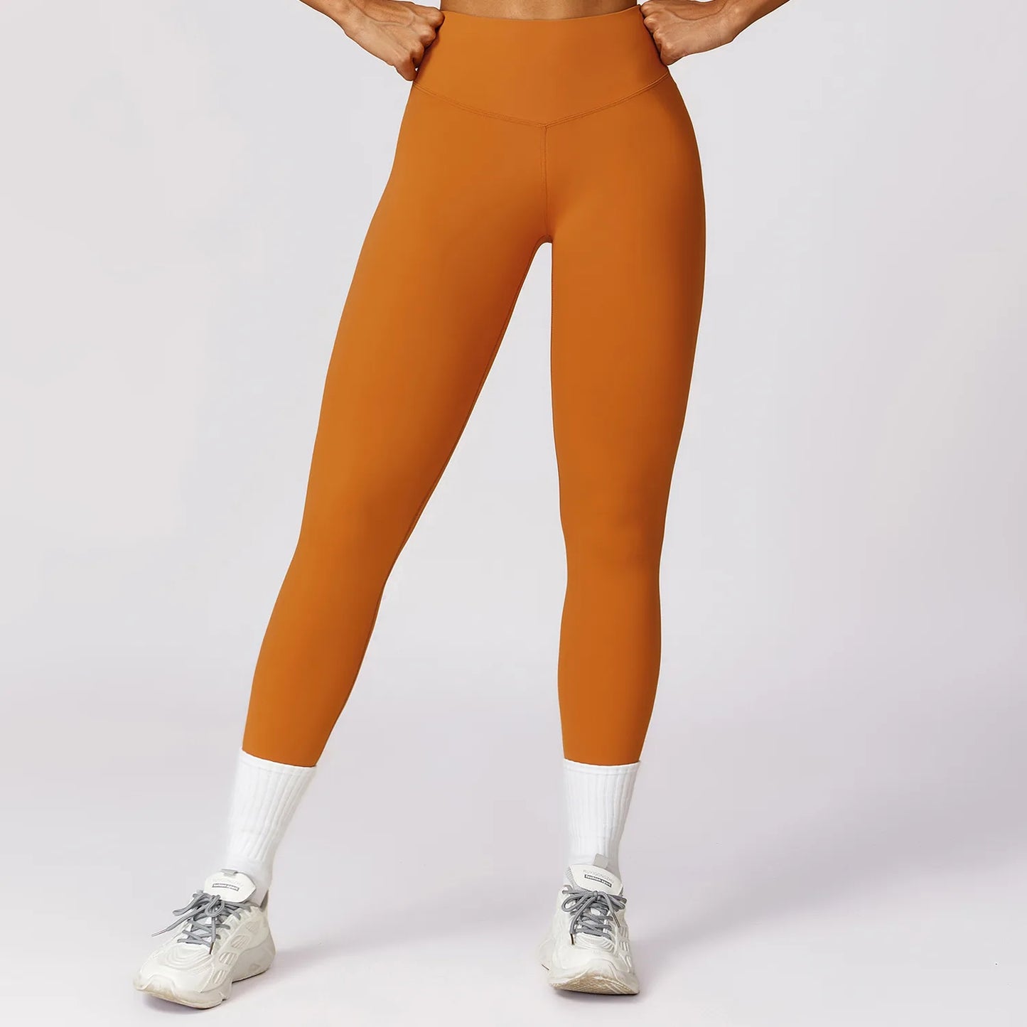 High Waist Push Up Sports gym Leggings Earl Orange