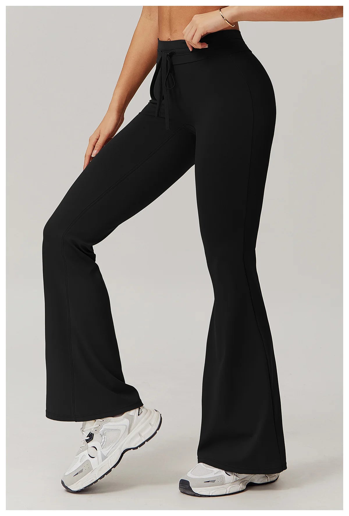 Wide Leg Bell-bottoms drawstring Sports Leggings