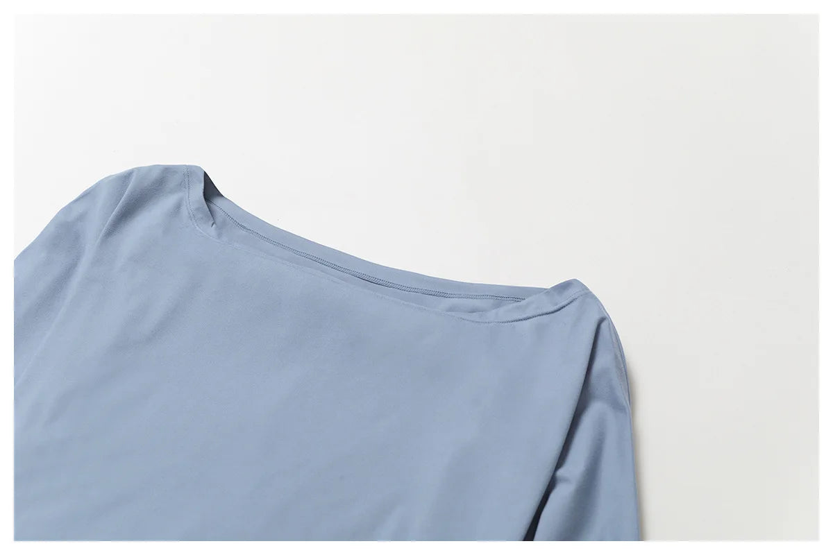 Long Sleeve off Shoulder Bat Sleeve Gym Yoga top