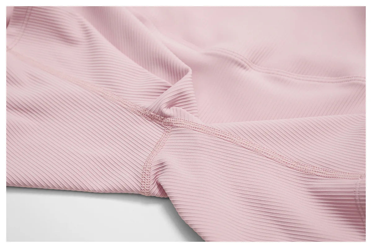 Ribbed Fitness Gym Workout Push Up Sports Bra & Leggings Set