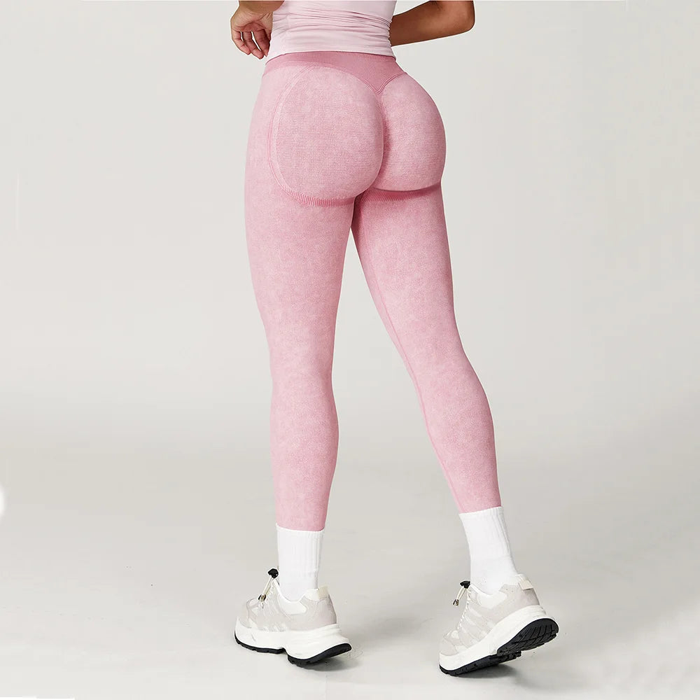 Seamless Yoga Sports High Waist Ribbed Gym leggings