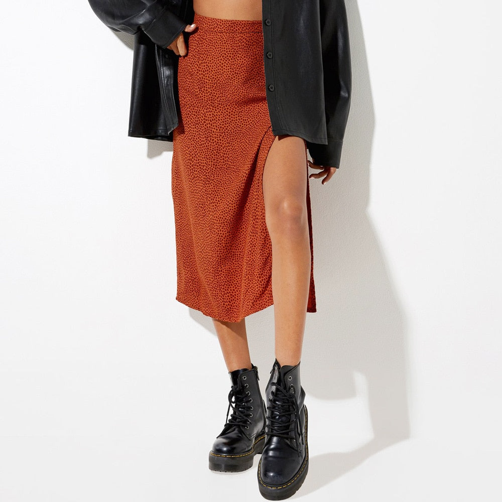 New Fashion vintage skirt print-red