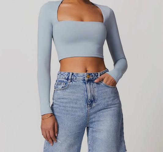 Long Sleeve Fitness Running Gym Sports Top