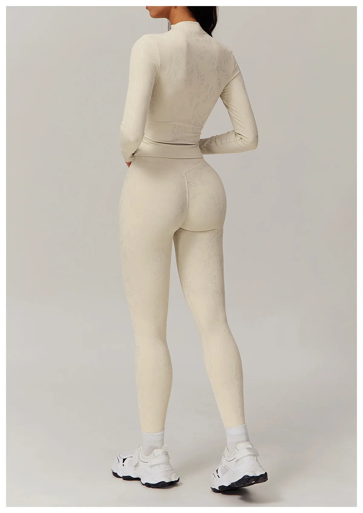 Printed Long Sleeved Sports Workout Top