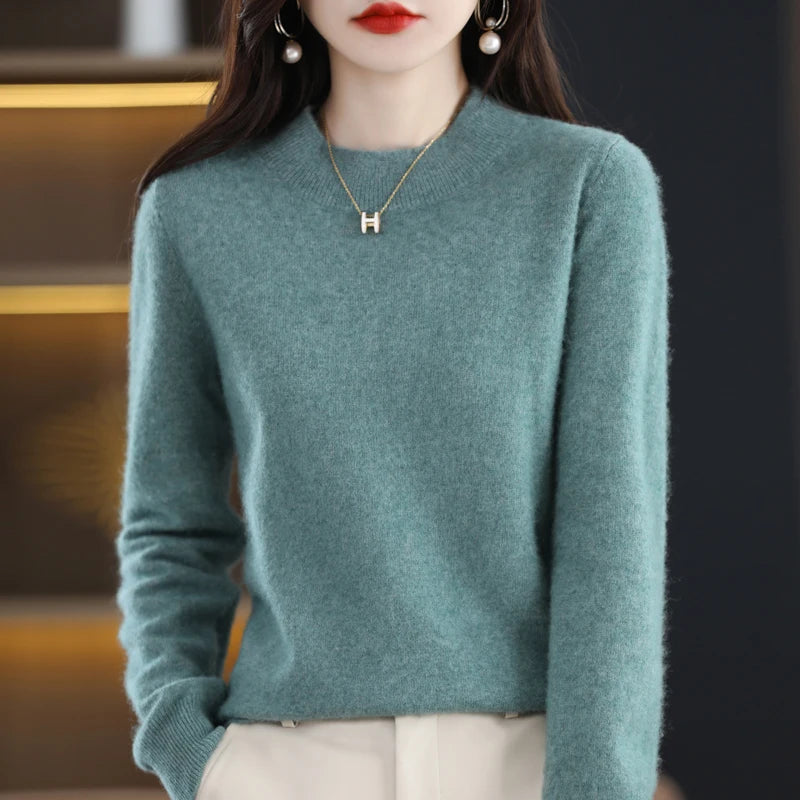 100% Merino Wool Sweater Women Knitwear
