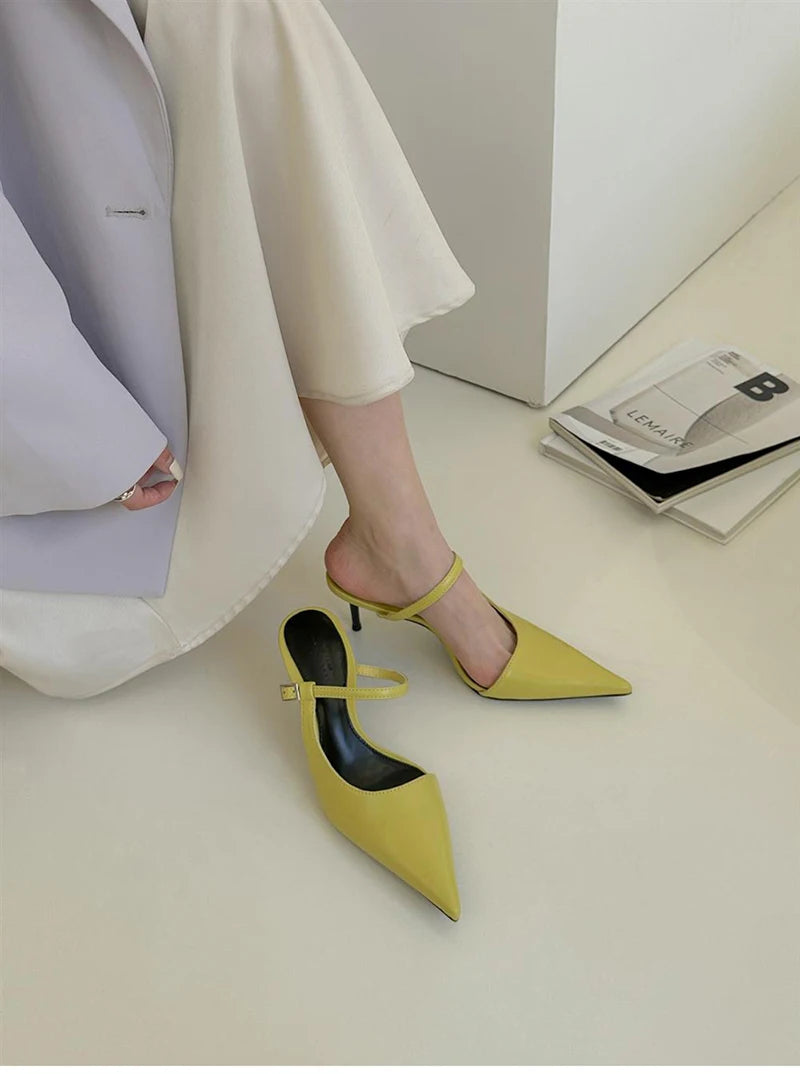 Pointed Toe Mule Slip On Shoes