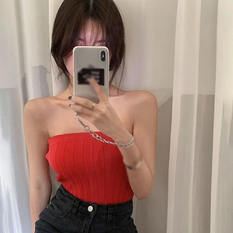 Women Short Sleeveless Summer Solid Color Tops