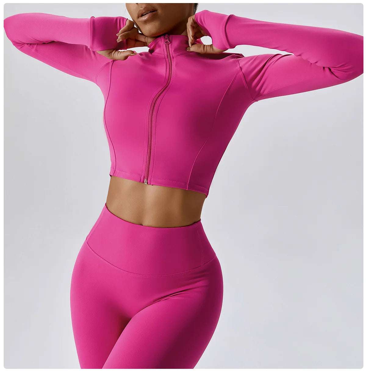 Zipper Long Sleeve Quick Drying Yoga Jacket