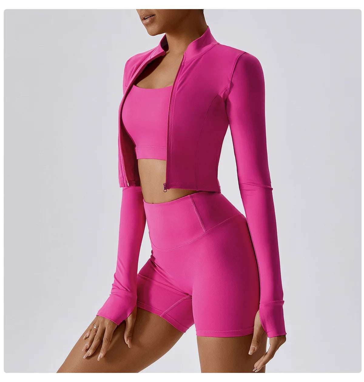 Zipper Long Sleeve Quick Drying Yoga Jacket