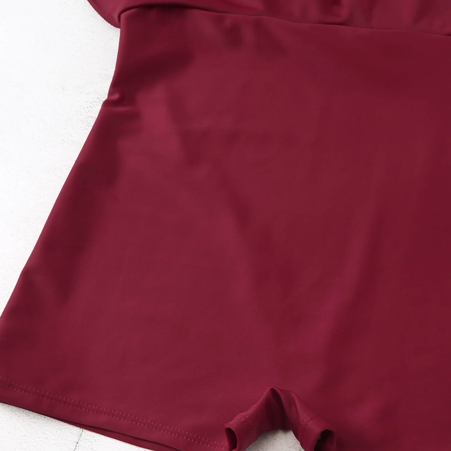 Ruffle plunge One Piece skirt dress Swimsuit