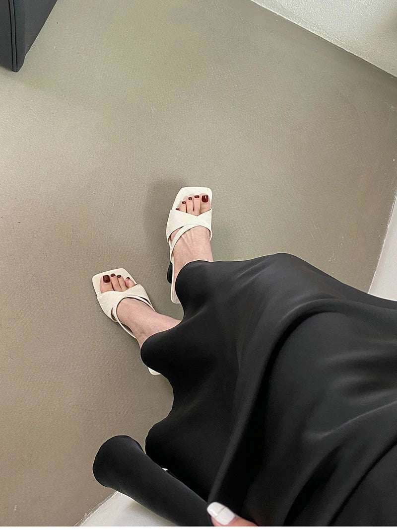 Slope medium Heel Open Toe Sandals