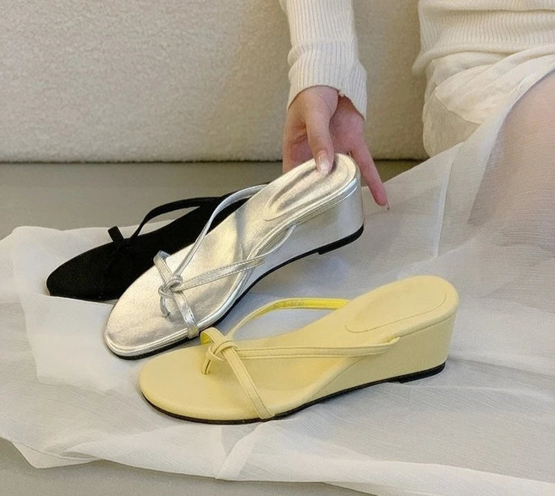 Clip Toe Wedges Heel Sandals