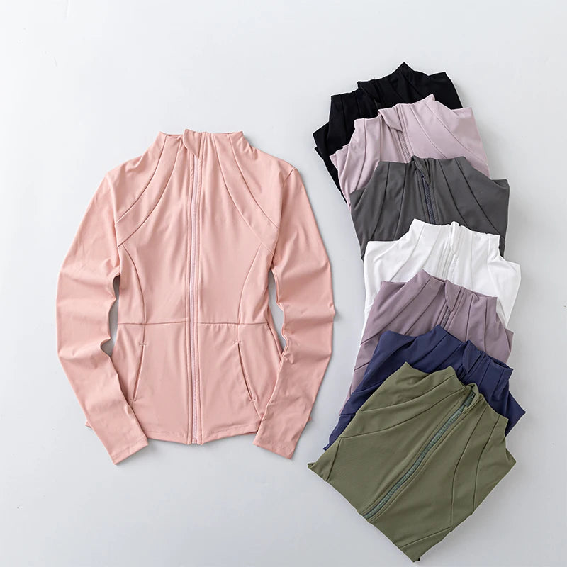 Long-sleeved zipper Fitness Running gym Top Jacket