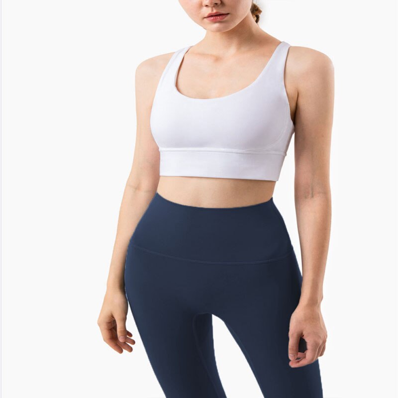 Noble Western Active Wear Women Yoga Set white navy set