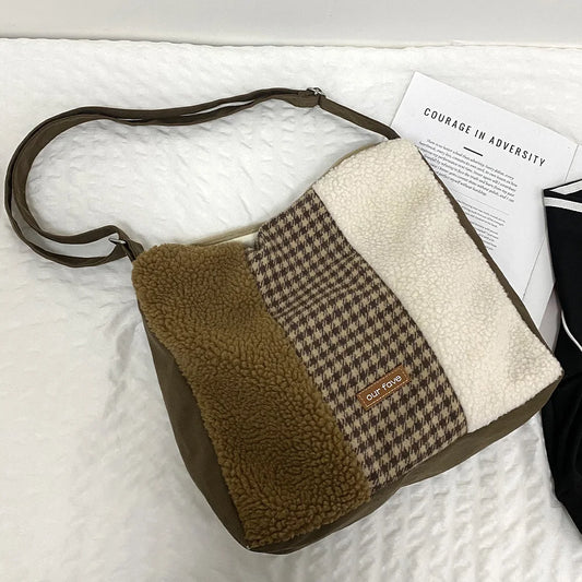 Patch canvas Shoulder Handbag