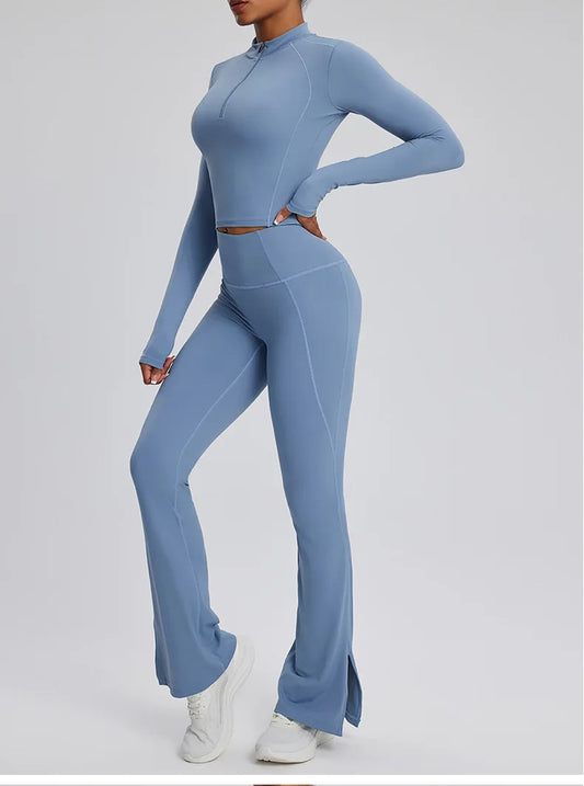 2pcs Breathable Yoga Workout Fitness crop & Leggings set