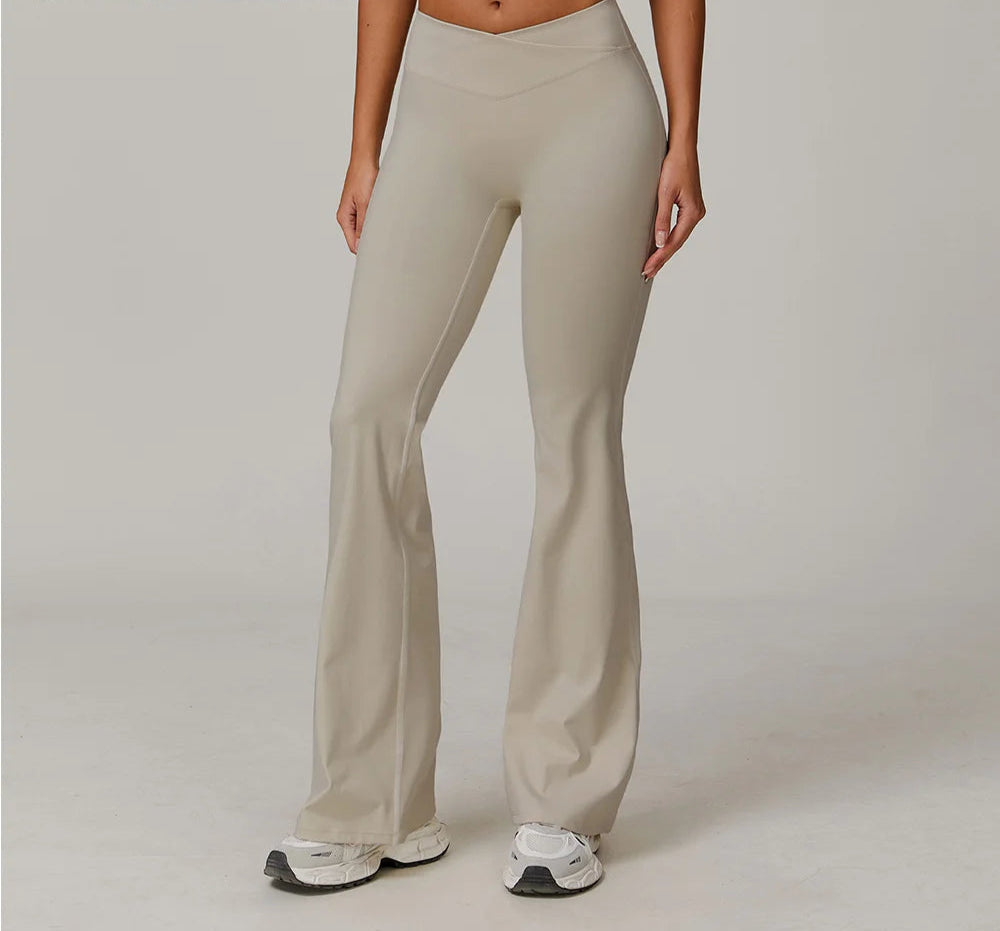 Bell Bottomed High Waist Wide Leg Gym Leggings