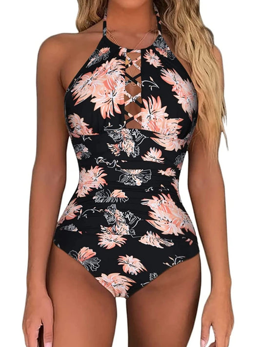 Women's One Piece Swimsuits floral print