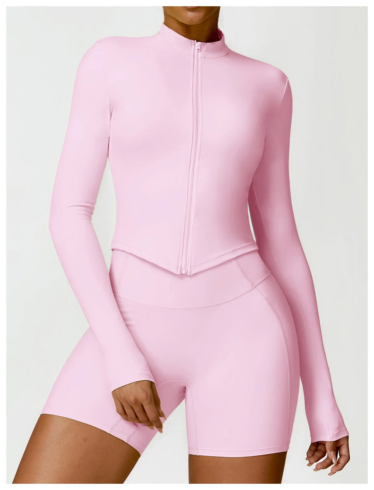 Long sleeved zipper Gym Workout jacket