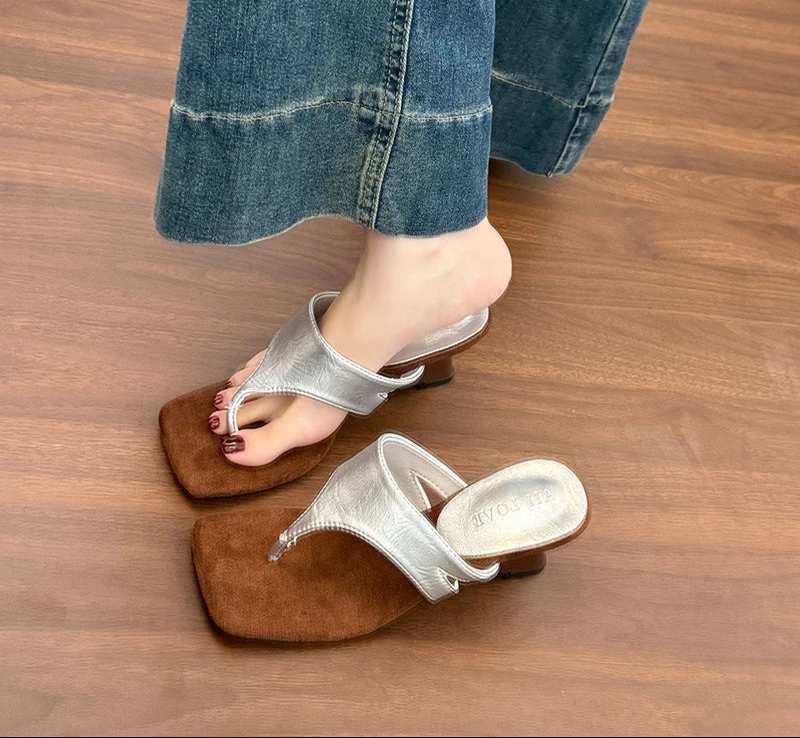 Clip Toe Fashion quirky heel Sandals