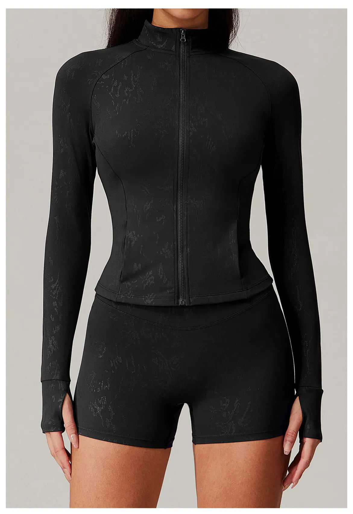 Zipper Long Sleeve Gym Workout Quick Dry Fitness Jacket