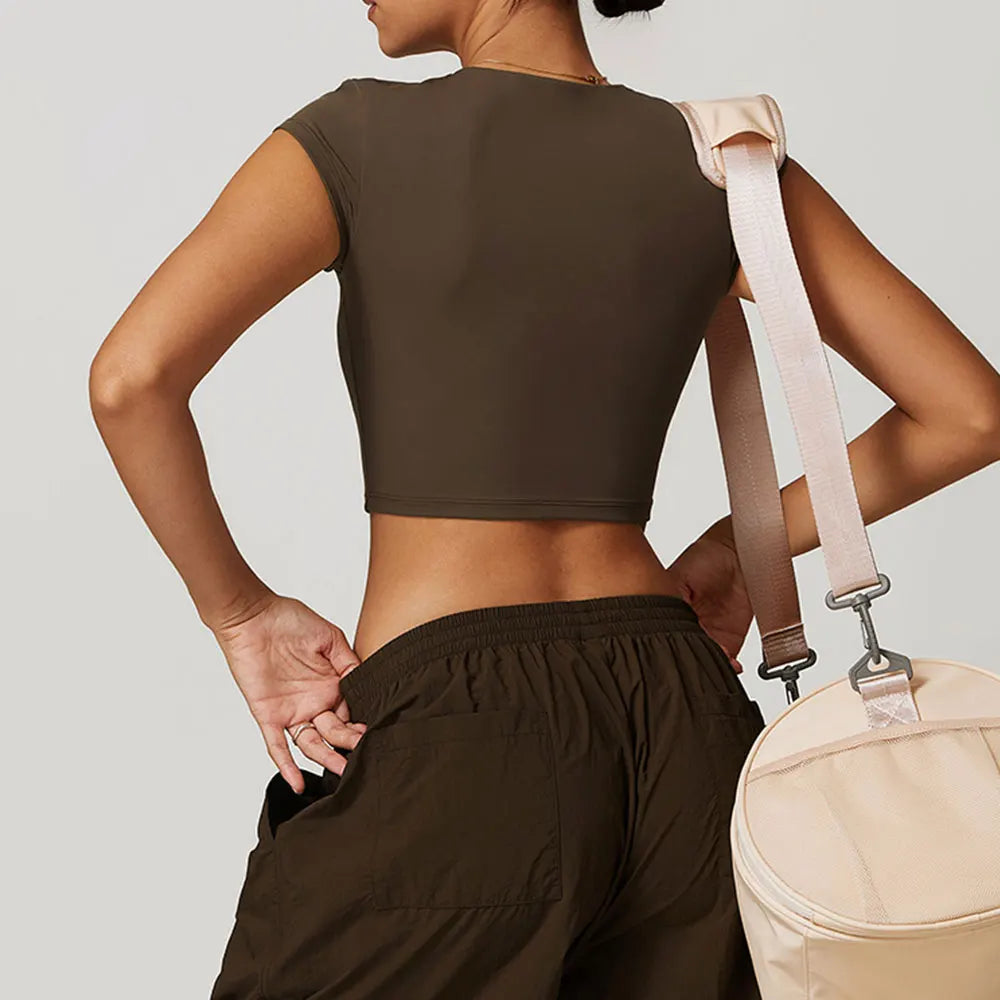 Short Sleeve Gym Workout Gym crop Tops