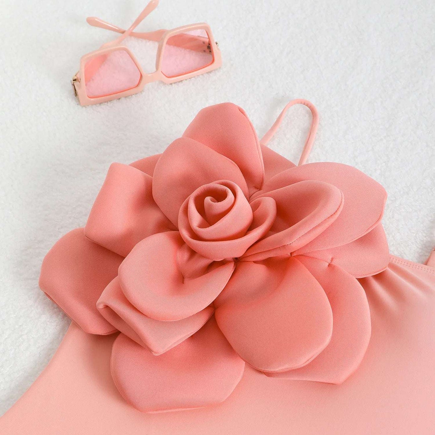 3D Flower One Piece Swimsuit