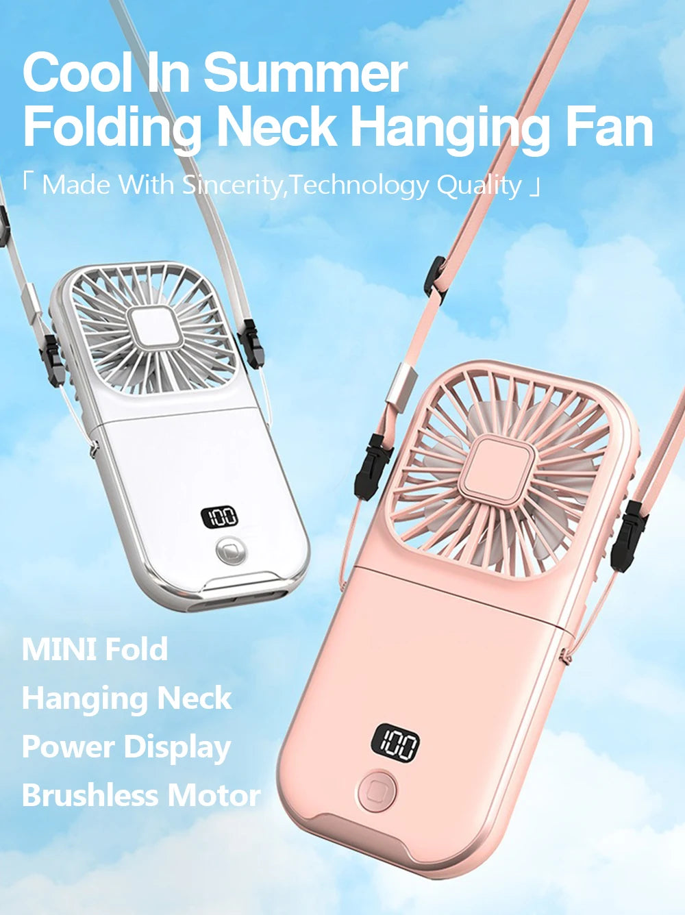 4 Speed Adjustable USB Rechargeable Portable Mini Fan