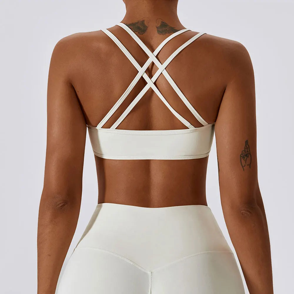 Push Up Breathable Fitness High Impact Yoga Sports Bra