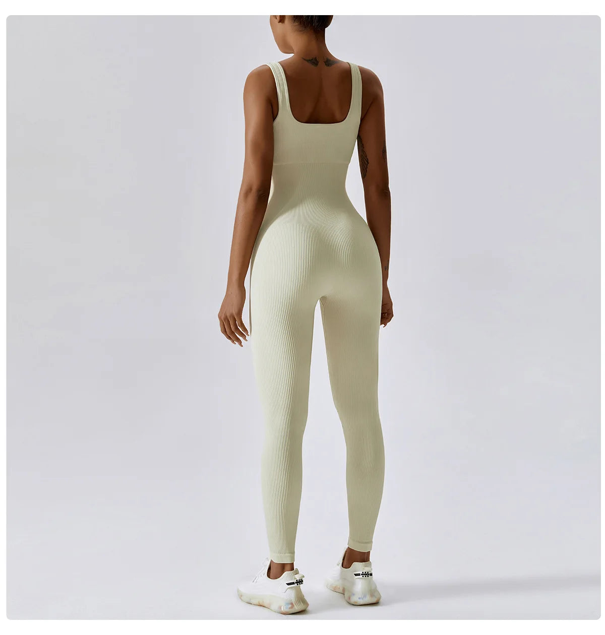 Seamless One Piece Ribbed Workout yoga bodysuit