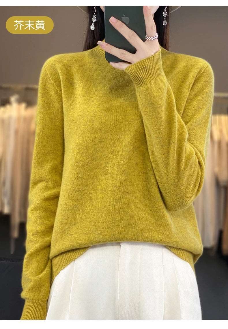 100% Merino Wool Sweater Women Knitwear