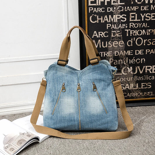 Denim shoulder Handbag