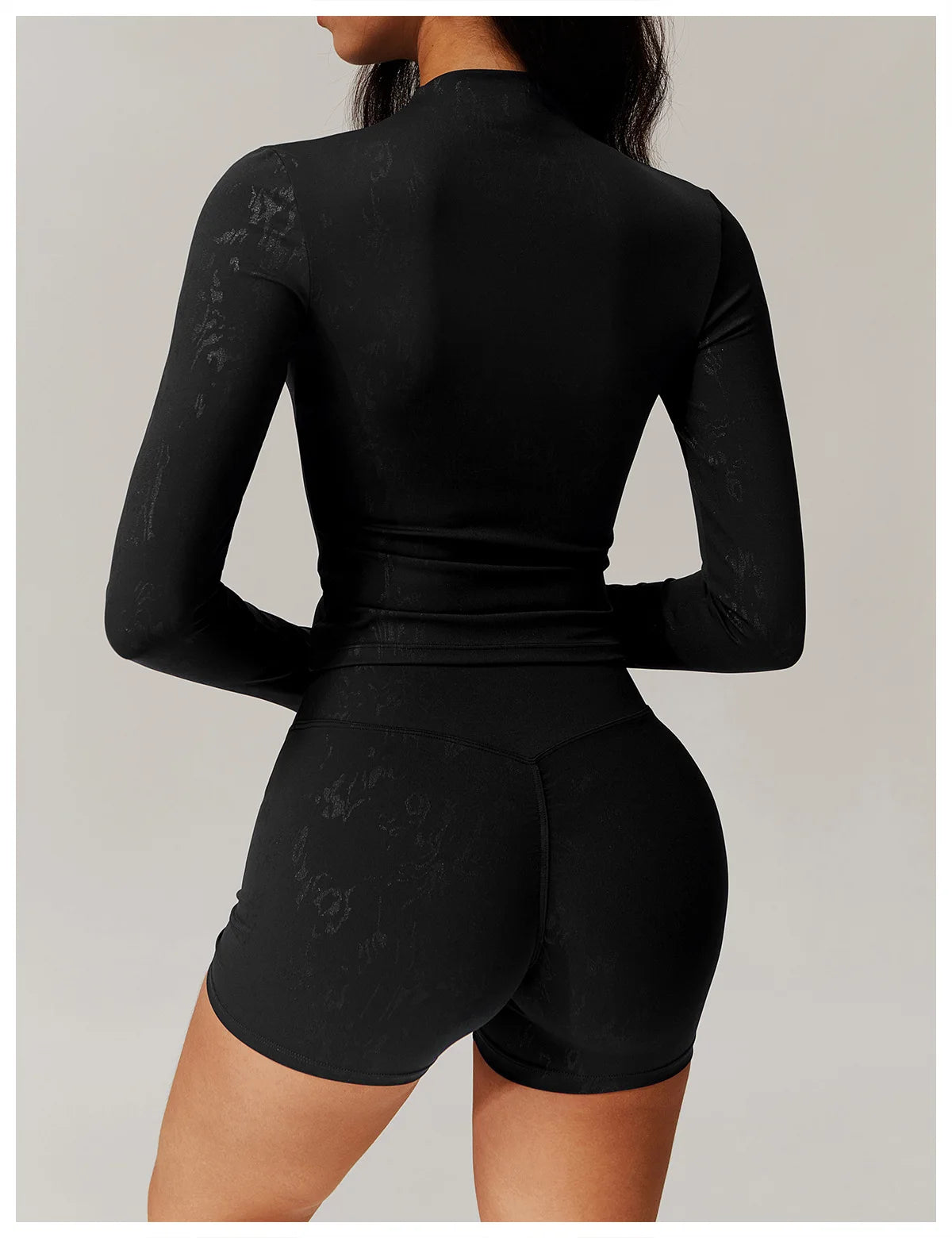 Printed Long Sleeved Sports Workout Top