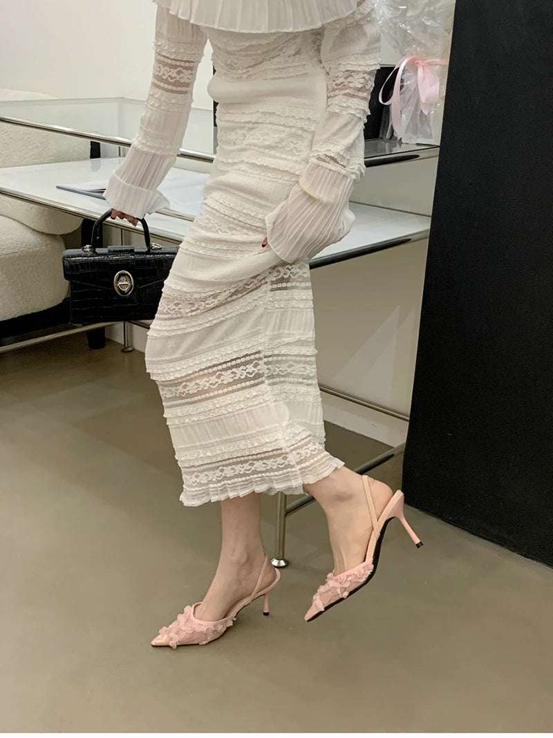 Pointed Toe Slip On low heel Shoes