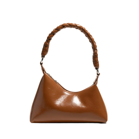 Fashion PU Leather Braided Handle Handbag