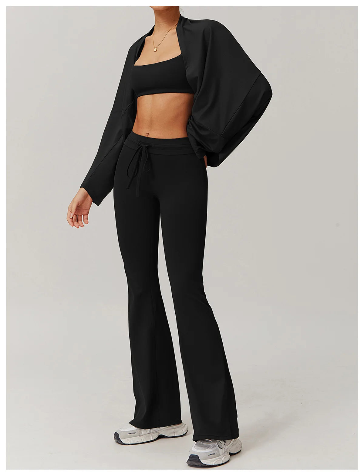 Long Sleeve off Shoulder Bat Sleeve Gym Yoga top