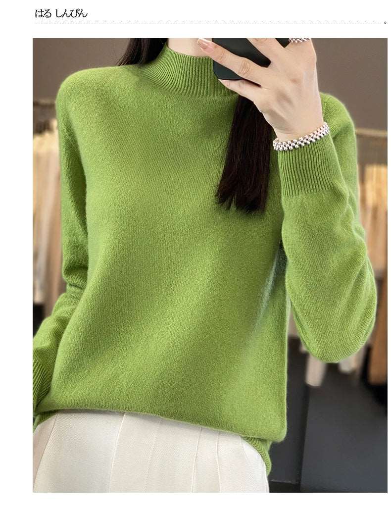100% Merino Wool Sweater Women Knitwear