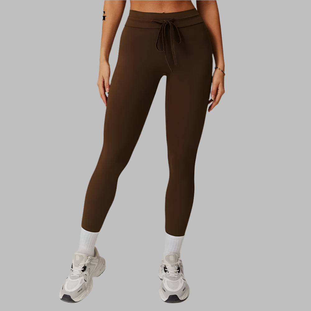 Drawstring High Waist Fitness Leggings
