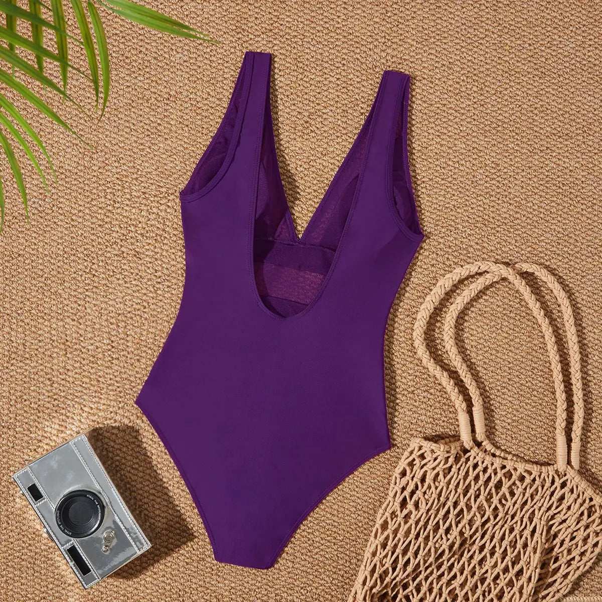 Low Back mesh One Piece Swimsuit