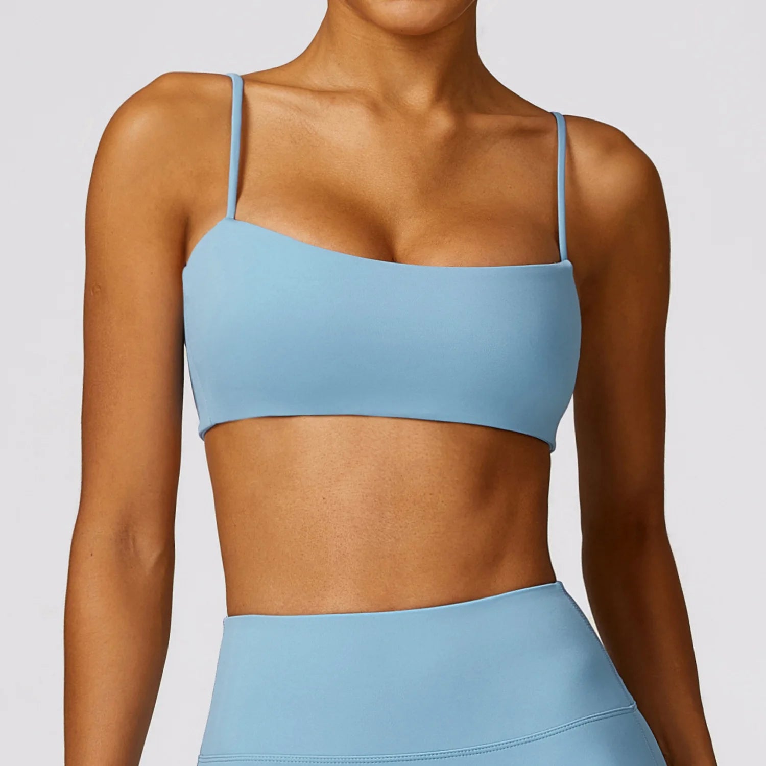 Breathable Shockproof Gym Workout Top Bra Haze Blue