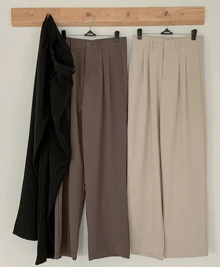 Wide leg Drape Trousers
