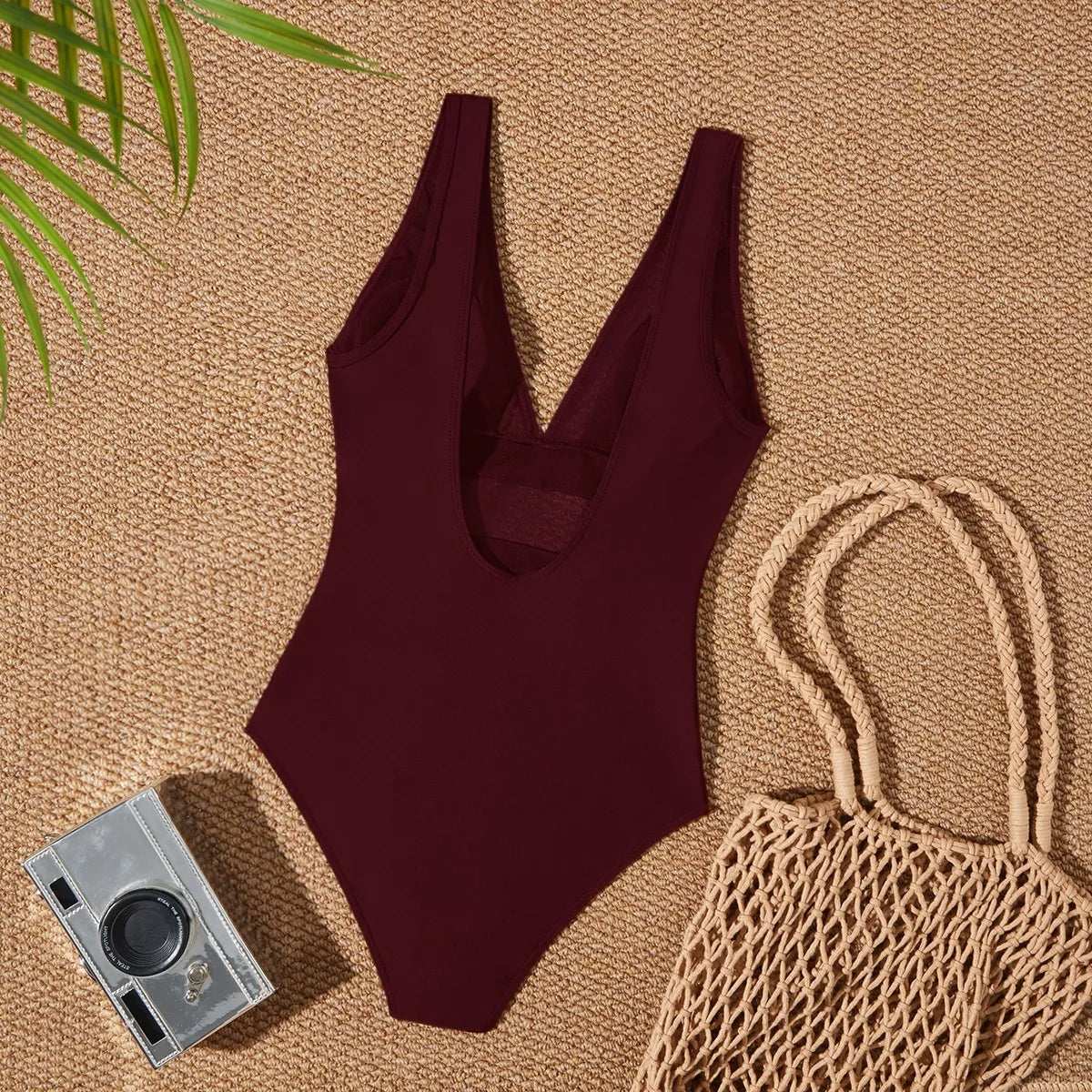 Low Back mesh One Piece Swimsuit