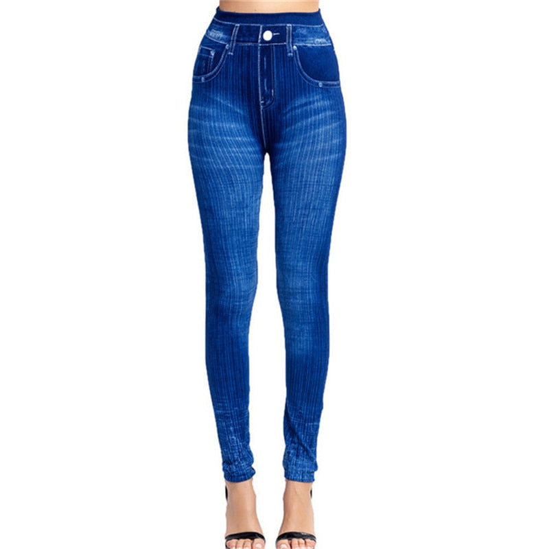 Women Faux Denim Jeans