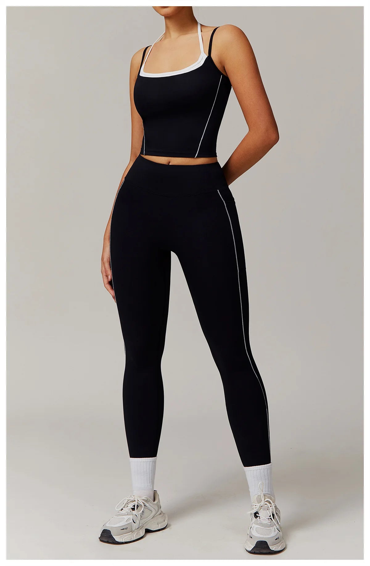 Bra & Flared high waisted leggings set