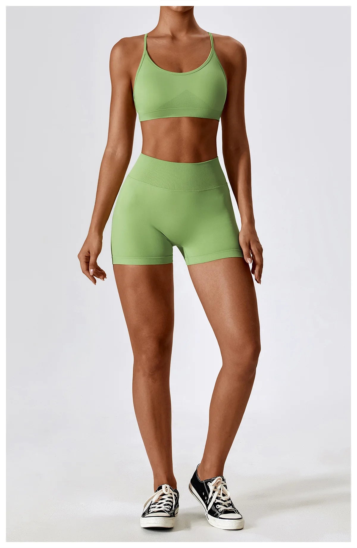 Seamless Yoga Gym 2 Piece shorts and bra Set