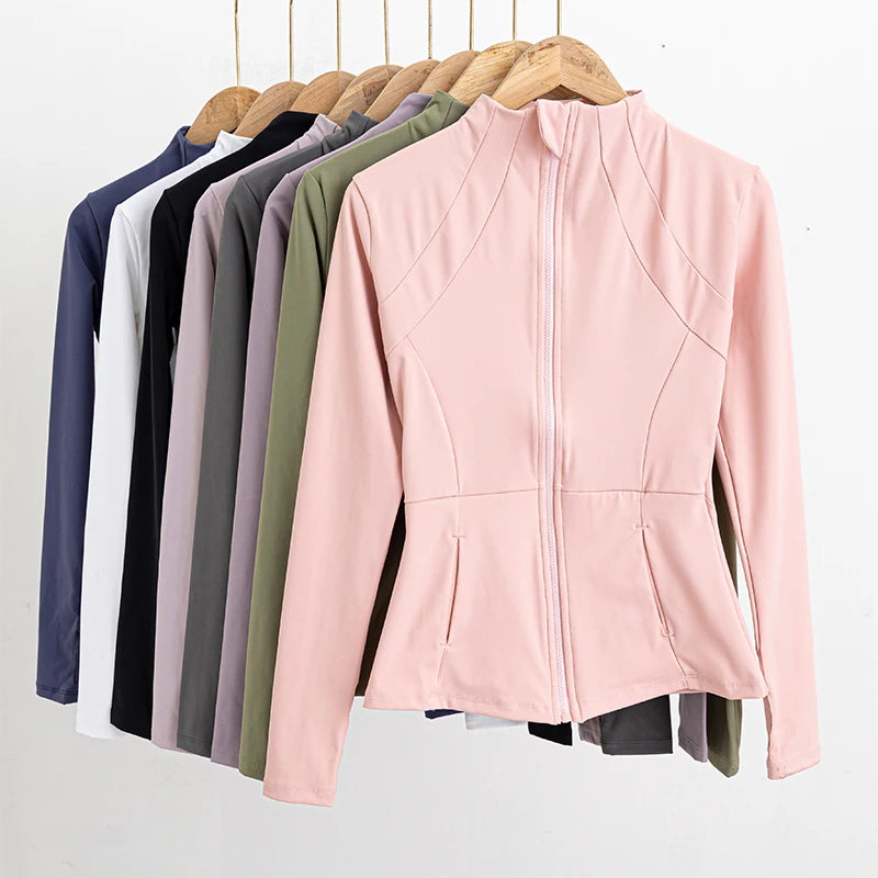 Long-sleeved zipper Fitness Running gym Top Jacket